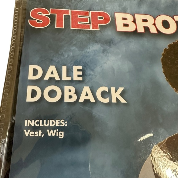 NWT Spirit Halloween Adult OS Dale Doback Stepbrothers Movie Costume Sweater Wig - Picture 5 of 7